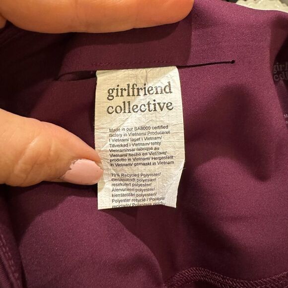 NWOT The Girlfriend Collective Plum Compressive High-Rise Legging Size L - Picture 5 of 9